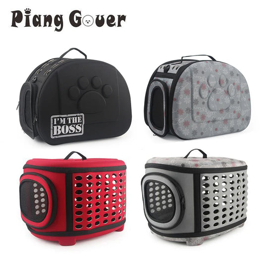 Travel Pet Bag Cat Flower Carriers Bags Breathable Pink Folding Small Dog Outdoor Shoulder Bag Folding Cats Carrying